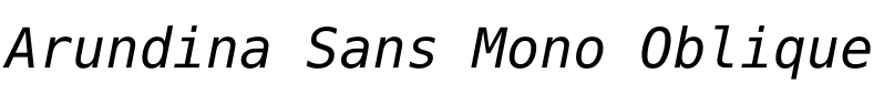 Arundina Sans Mono Oblique预览图片