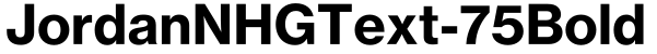 JordanNHGText-75Bold字体效果图