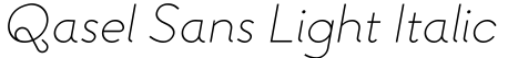 Qasel Sans Light Italic字体效果图