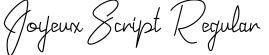Joyeux Script Regular字体效果图