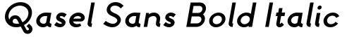 Qasel Sans Bold Italic字体效果图