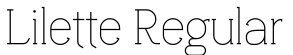 Lilette Regular字体效果图