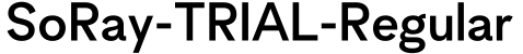 SoRay-TRIAL-Regular字体效果图