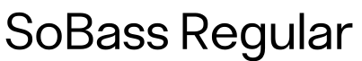 SoBass Regular字体效果图