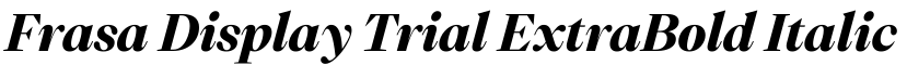 Frasa Display Trial ExtraBold Italic字体效果图