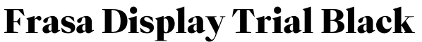Frasa Display Trial Black字体效果图