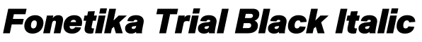 Fonetika Trial Black Italic字体效果图