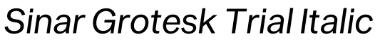 Sinar Grotesk Trial Italic预览字体图片