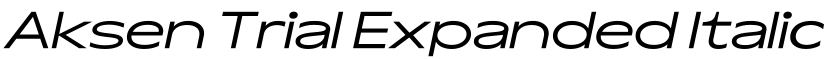 Aksen Trial Expanded Italic字体效果图
