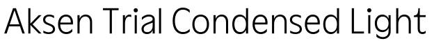Aksen Trial Condensed Light字体效果图
