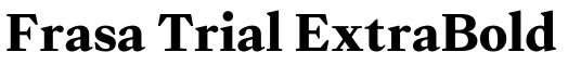 Frasa Trial ExtraBold字体效果图