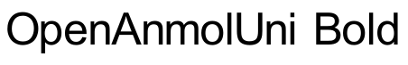 OpenAnmolUni Bold字体效果图
