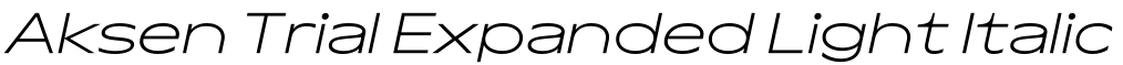 Aksen Trial Expanded Light Italic字体效果图