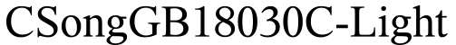 CSongGB18030C-Light预览字体图片