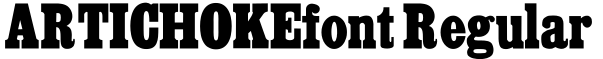 ARTICHOKEfont Regular预览字体图片