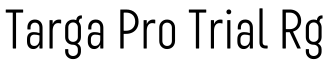 Targa Pro Trial Rg字体效果图