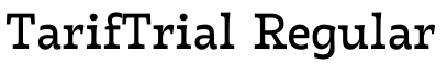 TarifTrial Regular字体效果图