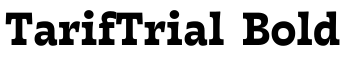 TarifTrial Bold字体效果图