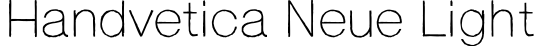 Handvetica Neue Light字体效果图