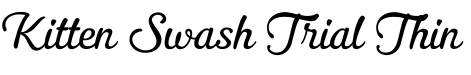 Kitten Swash Trial Thin字体效果图