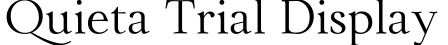 Quieta Trial Display字体效果图