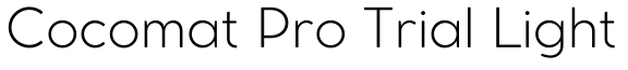 Cocomat Pro Trial Light字体效果图