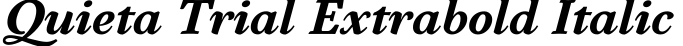Quieta Trial Extrabold Italic字体效果图