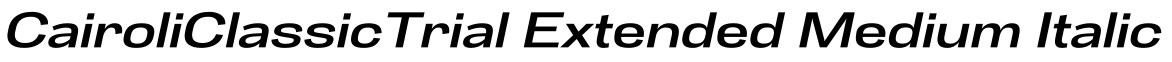 CairoliClassicTrial Extended Medium Italic字体效果图