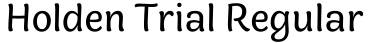 Holden Trial Regular字体效果图