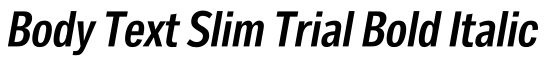 Body Text Slim Trial Bold Italic字体预览