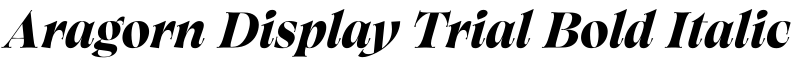Aragorn Display Trial Bold Italic字体效果图