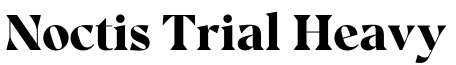 Noctis Trial Heavy字体效果图