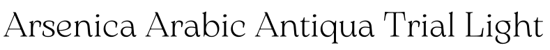 Arsenica Arabic Antiqua Trial Light字体效果图