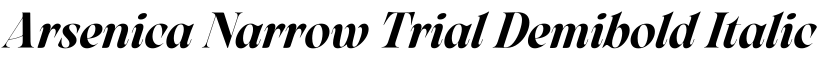 Arsenica Narrow Trial Demibold Italic字体效果图