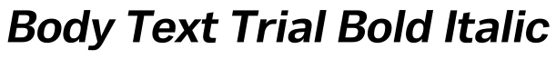 Body Text Trial Bold Italic字体效果图