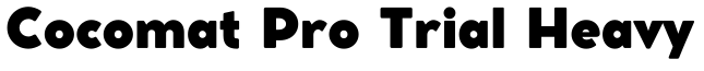 Cocomat Pro Trial Heavy字体效果图