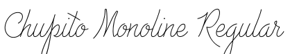 Chupito Monoline Regular字体效果图