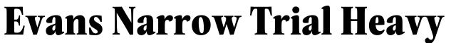 Evans Narrow Trial Heavy字体效果图