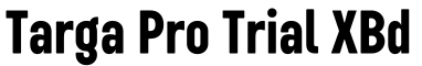 Targa Pro Trial XBd字体效果图