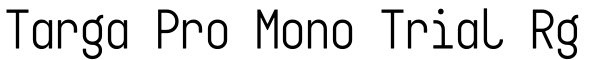 Targa Pro Mono Trial Rg字体效果图