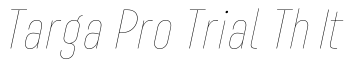 Targa Pro Trial Th It字体效果图