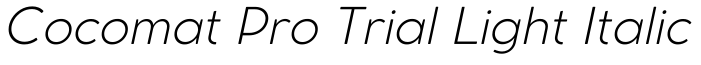 Cocomat Pro Trial Light Italic字体效果图