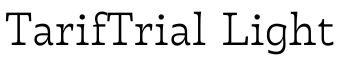 TarifTrial Light字体效果图