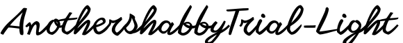 AnothershabbyTrial-Light字体效果图