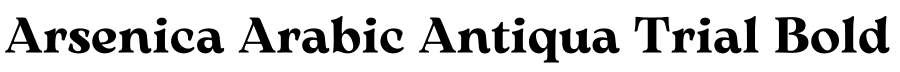 Arsenica Arabic Antiqua Trial Bold字体效果图