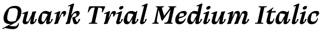 Quark Trial Medium Italic字体效果图