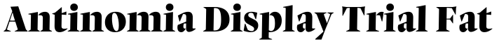 Antinomia Display Trial Fat字体效果图