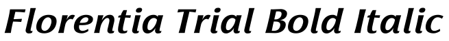 Florentia Trial Bold Italic字体效果图