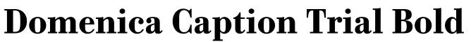 Domenica Caption Trial Bold字体效果图