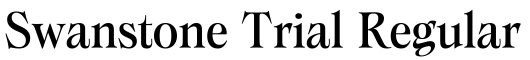 Swanstone Trial Regular字体效果图